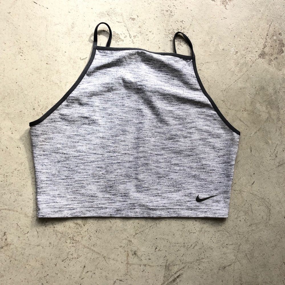 Nike High Neck compression Crop Top Sz M